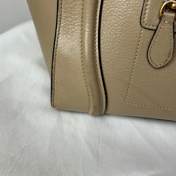 Celine Medium Luggage Bi-Color Beige Tan & Navy Blue Tote - Authentic - Picture 8 of 13